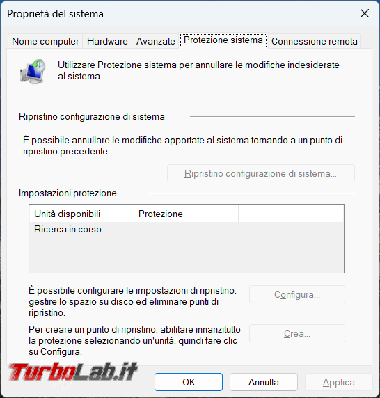 Come risolvere l’errore 0x81000203 impedisce l’utilizzo ripristino configurazione sistema