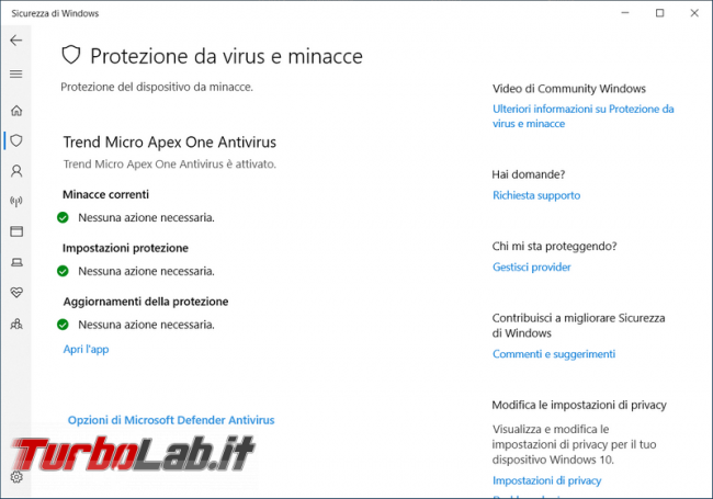 Come risolvere l’errore “Nessun provider antivirus attivo. dispositivo è vulnerabile” Windows 10