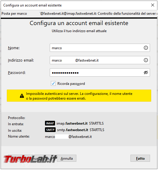 Come risolvere mancata connessione Thunderbird 78, alcuni provider posta, colpa protocollo TLS