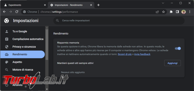 Come risparmiare memoria RAM durante l’uso Chrome versione 111