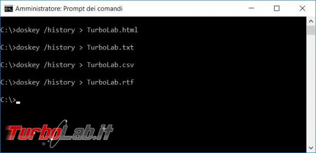 Come riutilizzare comandi già usati prompt comandi salvarli sotto forma elenco