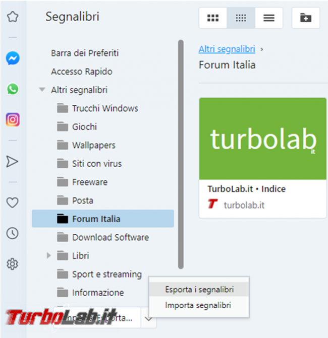 Come salvare riutilizzare preferiti Firefox, Chrome,
Opera, Edge Internet Explorer