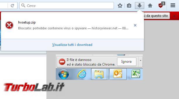 Come sbloccare l’accesso siti download potenzialmente pericolosi ( non sono) Mozilla Firefox Chrome