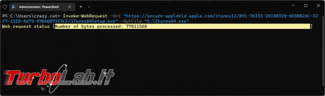 Come scaricare file direttamente riga comando PowerShell