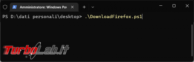 Come scaricare file direttamente riga comando PowerShell
