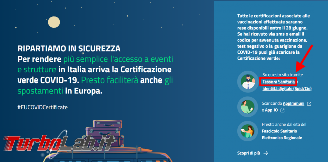 Come scaricare Green Pass sito Governo authcode inviato via SMS tessera sanitaria (GUIDA) - FrShot_1624362560