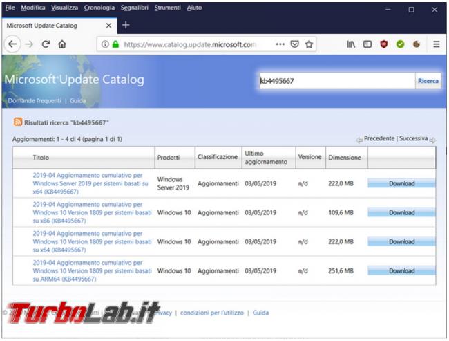 Come scaricare singoli aggiornamenti Windows installarli manualmente