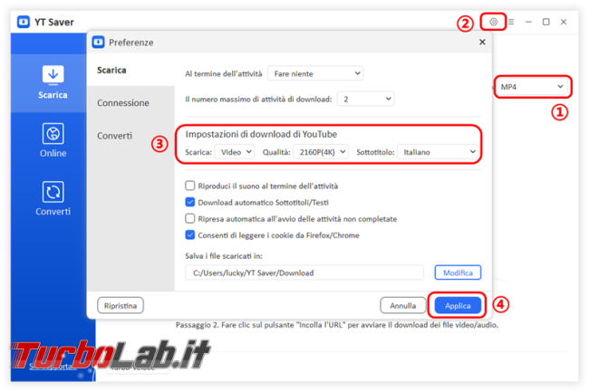 Come scaricare video YouTube [veloce gratuito] - download-settings