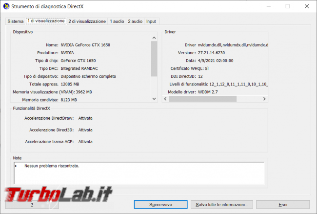 Come scoprire modello driver scheda video senza dover smontare computer
