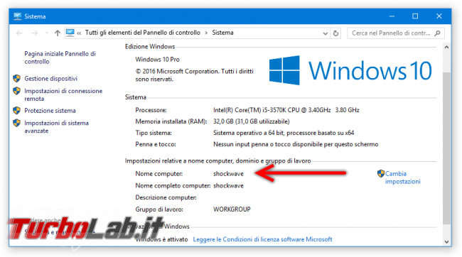 Come scoprire nome computer rete locale (guida Windows 10, Windows 8, Windows 7) - windows 10 proprietà sistema nome computer