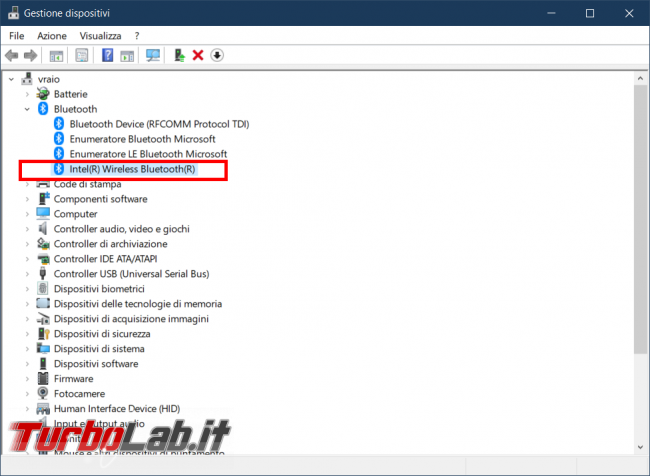 Come scoprire versione Bluetooth PC Windows 10 - FrShot_1572366606