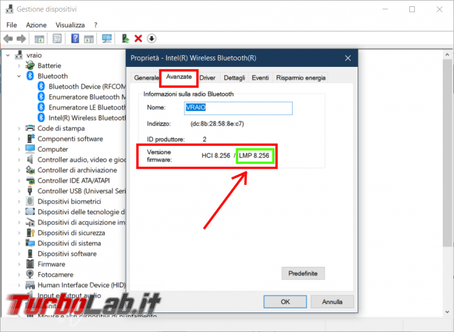 Come scoprire versione Bluetooth PC Windows 10 - FrShot_1572366626