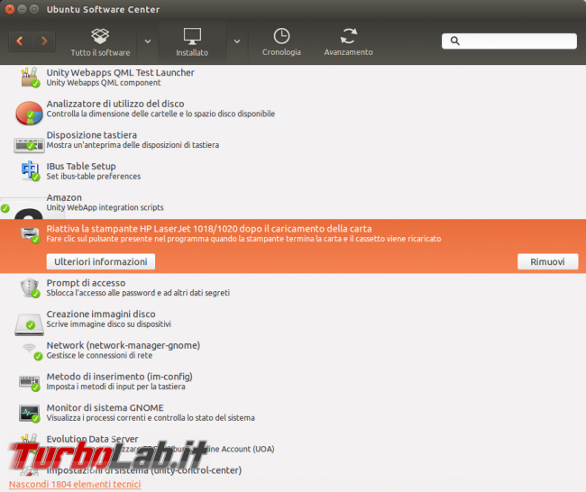 Come si disinstallano programmi Ubuntu