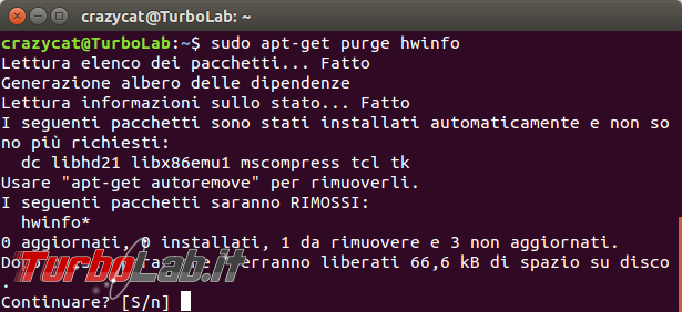Come si disinstallano programmi Ubuntu