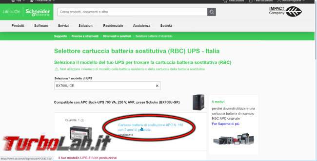 Come sostituire batteria APS Back-UPS (video)