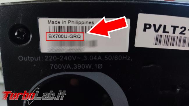Come sostituire batteria APS Back-UPS (video) - etichetta modello 01