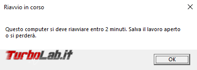 Come spegnere riavviare computer PowerShell inviare avviso all’utente