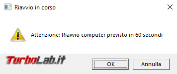 Come spegnere riavviare computer PowerShell inviare avviso all’utente