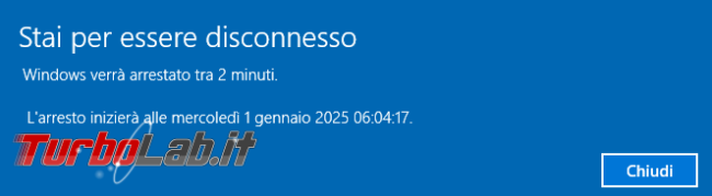 Come spegnere riavviare computer PowerShell inviare avviso all’utente