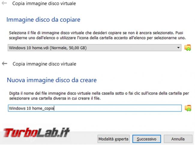 Come superare l’errore (0x80070057) VirtualBox lavorare copia identica macchina virtuale