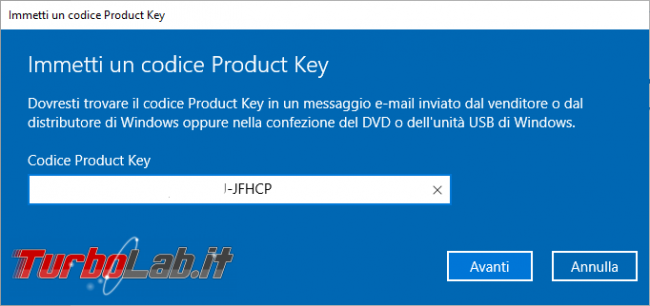 Come superare l’errore 0xC004C003 riuscire attivare Windows 10