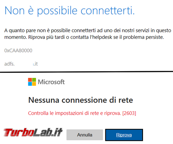 Come superare l’errore 0Xcaa80000, accedere all’account riattivare Microsoft Office 365