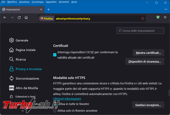 Come superare l’errore SEC_ERROR_OCSP_OLD_RESPONSE Firefox