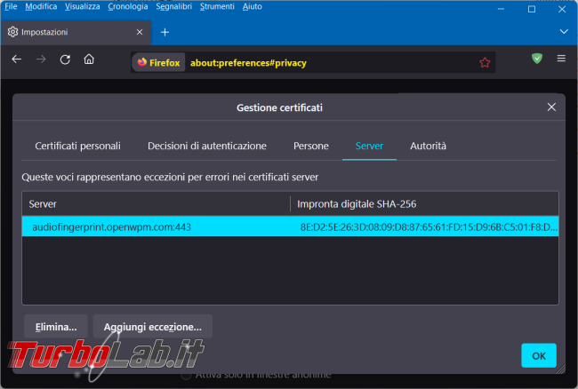 Come superare l’errore SEC_ERROR_OCSP_OLD_RESPONSE Firefox