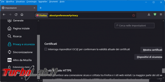 Come superare l’errore SEC_ERROR_REVOKED_CERTIFICATE Firefox collegarsi sito