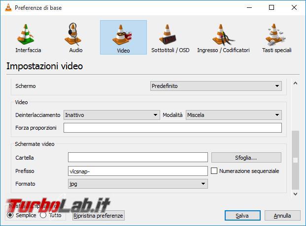 Come tagliare video catturarne fotogrammi VLC