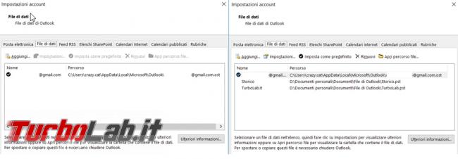 Come trasferire file posta PST Microsoft Outlook nuovo PC
