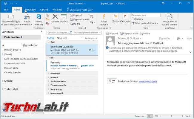 Come trasferire file posta PST Microsoft Outlook nuovo PC