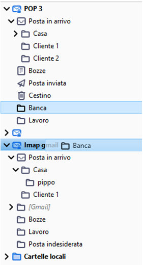 Come trasformare account posta POP3 IMAP senza perdere mail Thunderbird