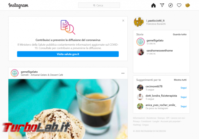 Come usare Instagram PC (guida rapida, pubblicare foto) - FrShot_1587797984