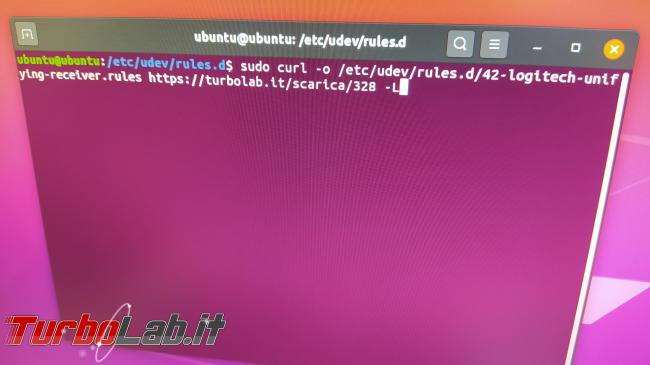 Come usare mouse tastiera Logitech senza fili Ubuntu 20.04 - Logitech Options Linux, accoppiamento Unifying Solaar, risolvere errore permessi - IMG_20200529_120148