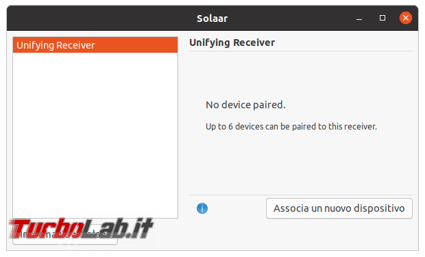Come usare mouse tastiera Logitech senza fili Ubuntu 20.04 - Logitech Options Linux, accoppiamento Unifying Solaar, risolvere errore permessi - Logitech Ubuntu Sonaar (6)