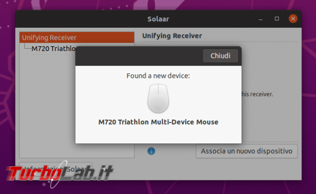 Come usare mouse tastiera Logitech senza fili Ubuntu 20.04 - Logitech Options Linux, accoppiamento Unifying Solaar, risolvere errore permessi - Logitech Ubuntu Sonaar (8)