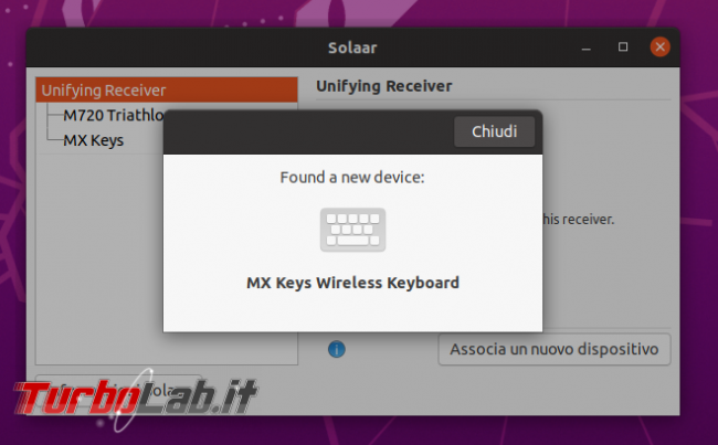 Come usare mouse tastiera Logitech senza fili Ubuntu 20.04 - Logitech Options Linux, accoppiamento Unifying Solaar, risolvere errore permessi - Logitech Ubuntu Sonaar (9)