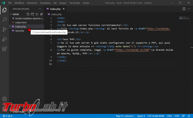 Come usare Xdebug Visual Studio Code: Guida Definitiva debug PHP ( breakpoint ed esecuzione step Windows 10 Linux) - zShotVM_1622707889