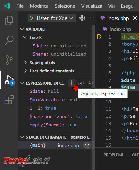 Come usare Xdebug Visual Studio Code: Guida Definitiva debug PHP ( breakpoint ed esecuzione step Windows 10 Linux) - zShotVM_1622724988