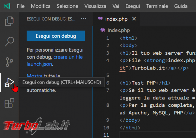 Come usare Xdebug Visual Studio Code: Guida Definitiva debug PHP ( breakpoint ed esecuzione step Windows 11, Windows 10 Linux) - zShotVM_1622709118