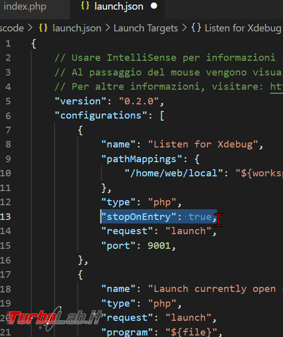 Come usare Xdebug Visual Studio Code: Guida Definitiva debug PHP ( breakpoint ed esecuzione step Windows 11, Windows 10 Linux) - zShotVM_1622714002