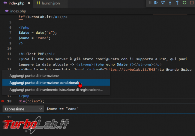 Come usare Xdebug Visual Studio Code: Guida Definitiva debug PHP ( breakpoint ed esecuzione step Windows 11, Windows 10 Linux) - zShotVM_1622783317