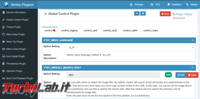 Come utilizzare plugin Ventoy
