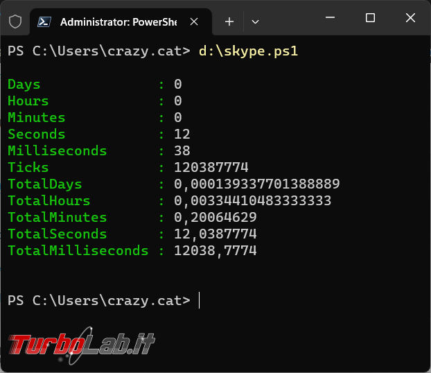 Come utilizzare PowerShell misurare velocità tempo impiegato download