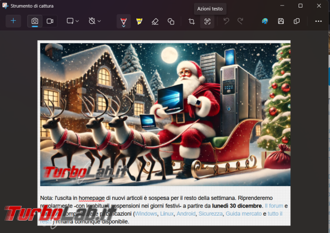 Come utilizzare strumento cattura Windows 11 estrarre testo immagini