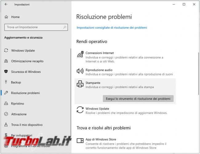 Come utilizzare strumento risoluzione problemi Windows 10