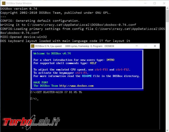 Come utilizzare vecchi giochi programmi DOS Windows