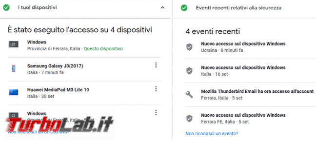 Come verificare accessi account Google gmail