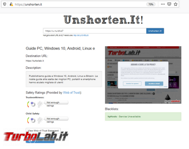Come verificare cosa si nasconde dietro link breve
